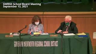 September 13th 2021 GWRSD School Board Meeting [upl. by Ola553]