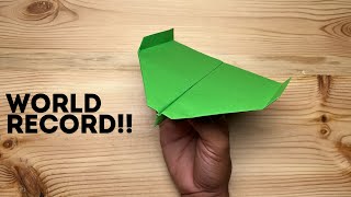 How To Make The WORLD RECORD PAPER AIRPLANE [upl. by Akeenahs]