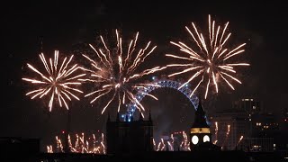 New Years Eve London Fireworks 01012024 [upl. by Deeyn204]