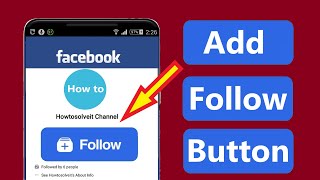 Facebook Followers Settings to Add Follow Button on Facebook Account 2023  Howtosolveit [upl. by Delfeena854]