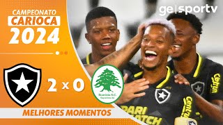 BOTAFOGO 2 X 0 BOAVISTA  MELHORES MOMENTOS  CAMPEONATO CARIOCA 2024  geglobo [upl. by Archle824]