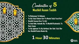 Ismaili Tasbeehat  Mushkil Asan Tasbih  Combination of 5  1 Hour 45 Minutes [upl. by Liana]