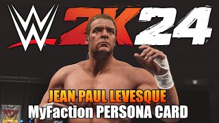 WWE 2K24  NEW Jean Paul Levesque MyFaction Persona Card Entrance [upl. by Oralee197]