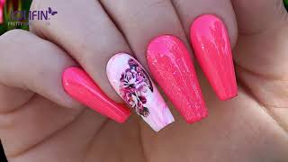 Nailart Coral mit Jolifin Trend Tattoo Nr 170  Videoanleitung [upl. by Sundstrom903]