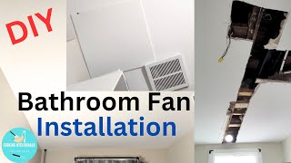 Bathroom Fan Installation  DIY bathroomfan [upl. by Colley332]