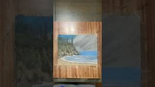 ￼drawing seascape beach scenery pastel landscape art artist artwork arte travel draw [upl. by Ravilob]