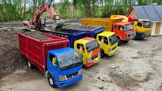 Rc Excavator Mobil Truk Oleng RC Canter Fuso Muat Pasir Dump Truck Isuzu nmr Oleng Jatuh Terguling [upl. by Airetak568]