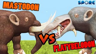 Mastodon vs Platybelodon  Cenozoic Era Battle S2E3  SPORE [upl. by Areid]