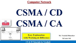 CN 14  CSMA CD  CSMA CA Protocol  Working with Difference [upl. by Lombardo]