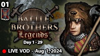 Learning to be Legendary  Battle Brothers Legends Mod [upl. by Nagram]