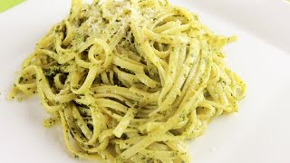 Receta Italiana Pasta Pesto  Comida Facil de Cocinar [upl. by Roselin315]