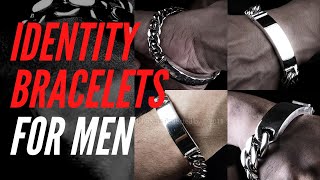 Silver ID Bracelets  Mens Identity Bracelets HEAVY WEIGHTS [upl. by Aleafar718]