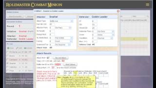 Rolemaster Combat Minion  A Web App for Rolemaster RPG  Part 1 [upl. by Nrehtak]