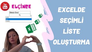 Excelde Seçimli Liste Oluşturma  Drop Down List [upl. by Roper492]