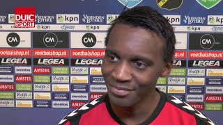 Jean Christophe Bahebeck na afloop van NAC Breda  FC Utrecht [upl. by Molli75]