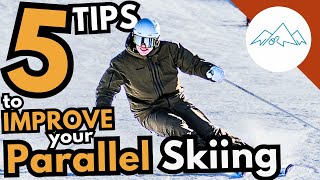 Ski Instructor shares the 5 BEST tips to improve your PARALLEL skiing [upl. by Elleinnad]