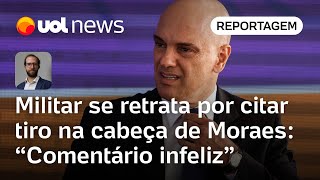 Militar se retrata por falar em tiro na cabeça de Moraes Comentário infeliz  Aguirre Talento [upl. by Zink]