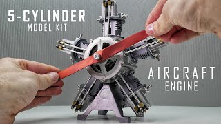 Building a 5Cylinder Radial Engine Model Kit Assembly of an Aircraft Radial Engine [upl. by Knarf690]