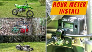 How to Install an Hour Meter on a Dirt Bike or Generator  Pump  Mower etc [upl. by Nolham]