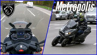 Peugeot Metropolis 400 Allure 2022  Test Drive amp Autobahn Top Speed POV [upl. by Lebazej]