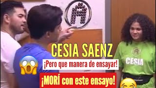 Cesia Sáenz ensayando“ese hombre” ¡no puedo con esto 😂¡Lo tienes que ver 😱segunda parte [upl. by Enehs198]