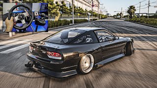 180SX Drifting Osaka Industrial Zone  Assetto Corsa  Logitech G27 Steering Wheel Gameplay [upl. by Nevart]