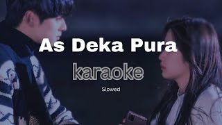 As Deka Pura  ඇස් දෙක පුරා  Karaoke Slowed [upl. by Sessilu]