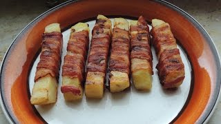 Bacon wrapped Potato in a contact grill  Baconlindad potatis i kontaktgrillen [upl. by Doughman327]