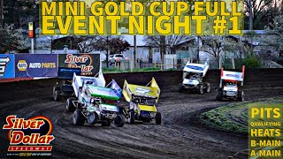 410 Sprint Car Mini Gold Cup Full Event Night 1 Cowboy Up at Silver Dollar Speedway  031524 [upl. by Eigger]