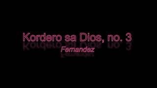 Kordero sa Dios no 3  Narcisa Fernandez cover  lyrics [upl. by Navets370]