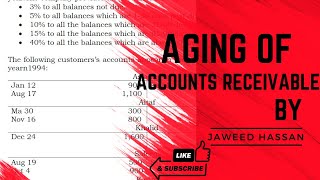 FFA Lecture 28 Aging of Accounts Receivable amp Aging Schedule of Debtors Explained  ICMAP [upl. by Adnilym]