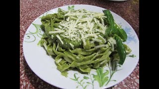 🍝💚PASTA AL PESTO🍝😃 Receta Original Italiana🙂  COCINA DE RESTAURANTE EN CASA [upl. by Christmas]