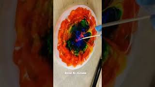 Resin 3d flower with alcohol inks resinart shorts [upl. by Richers]