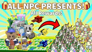 🎁 Every NPC Present Rewards in Bee Swarm Simulator Beesmas 2024 [upl. by Elahcim]