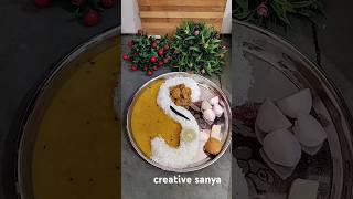 Todays bhojan thali 😋👌😋 dalchawal amp gobhi ki sabji  youtubeshort [upl. by Alyel19]