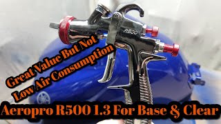 R500 Aeropro LVLP 13 Basecoat amp Clearcoat Best Cheap Spray Gun For Yamaha DPB [upl. by Berkow973]