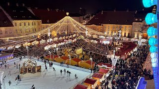 Târgul de Crăciun • Sibiu 2024 🌲💥❄️🎆 [upl. by Cohleen]