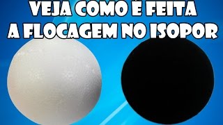 Flocagem de objeto 3d  Bolinha isopor [upl. by Najib]