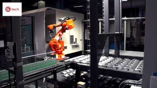 ABB Robotics  CNC Machine Tending [upl. by Eneryt]