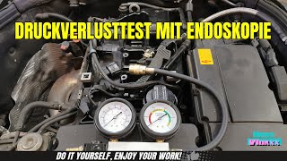 Mercedes Benz C200 compressor engine M271 pressure loss test and endoscopy of the cylinders [upl. by Eleira373]