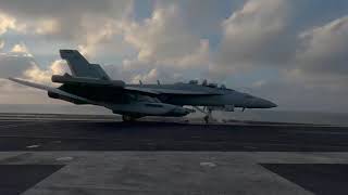 USS Nimitz CVN 68 Flight Operations in the Northern Arabian Sea [upl. by Elleval]