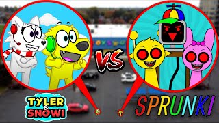 Drone Catches TYLER amp SNOWI vs EVIL SPRUNKI IN REAL LIFE HORROR SPRUNKI GAME [upl. by Kcirtemed]