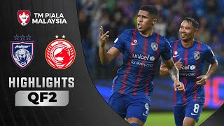 Johor Darul Ta’zim 50 Kelantan FC Agregat 80  TM Piala Malaysia 2022 Highlights [upl. by Aisanahta]