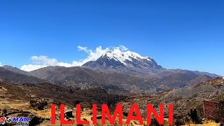 MOUNT ILLIMANI SEEN FROM LA PAZ BOLIVIA 4K [upl. by Suilienroc643]