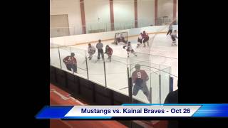 Fort MacLeod Mustangs vs Kainai Braves  Ranchland Hockey League  October 2618 [upl. by Zelig]