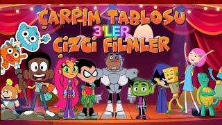 ÇARPIM TABLOSU 3LER  Aryalinko  Eğitici Çocuk Şarkısı  Çizgi Film Karakterleri [upl. by Gschu]