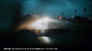 Dramatic Dashcam Footage Captures Tornado Moving Along Texas Street [upl. by Suiradel419]