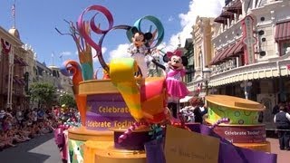 Celebrate A Dream Come True Parade Magic Kingdom Walt Disney World [upl. by Nnylhtak684]