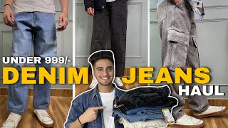 Best Denim Jeans For Men Under ₹999😳  Relaxed Straight amp Baggy Jeans [upl. by Hogle464]