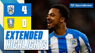 EXTENDED HIGHLIGHTS  Huddersfield Town 40 Sheffield Wednesday [upl. by Caprice]